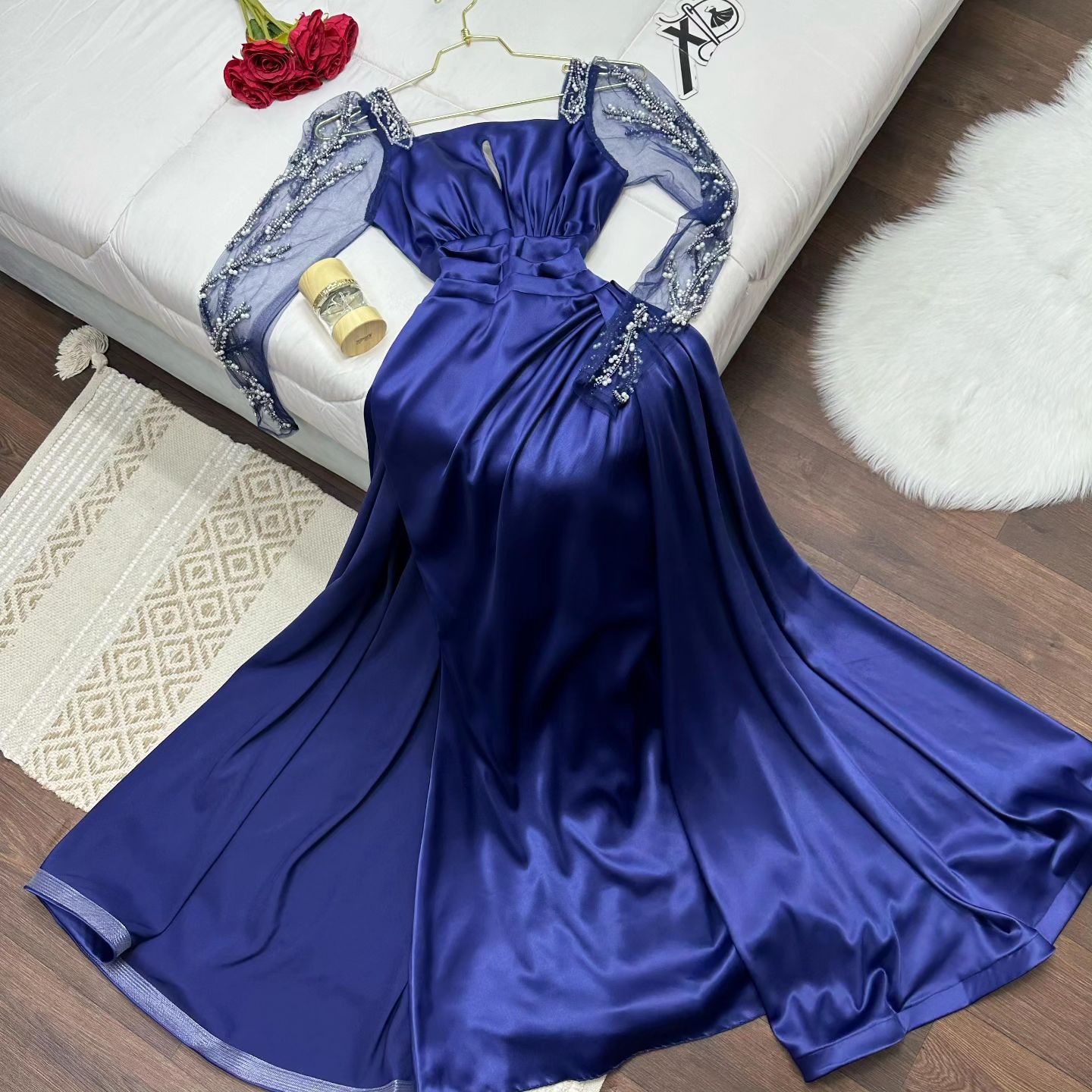 فستان سهرة قماش تفته