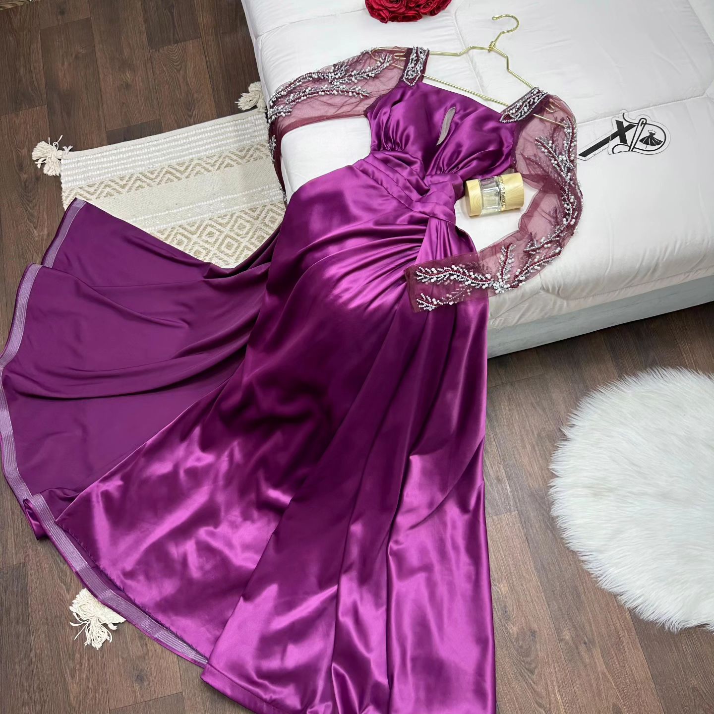 فستان سهرة قماش تفته