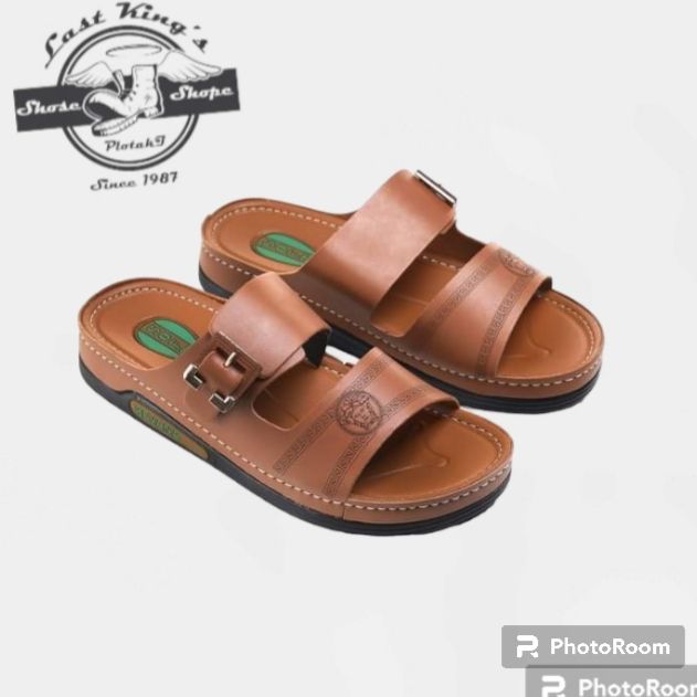 شبشب رجالي جلد طبيعي نعل طبي