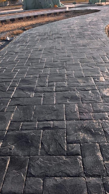 Stampeed cancrete wark