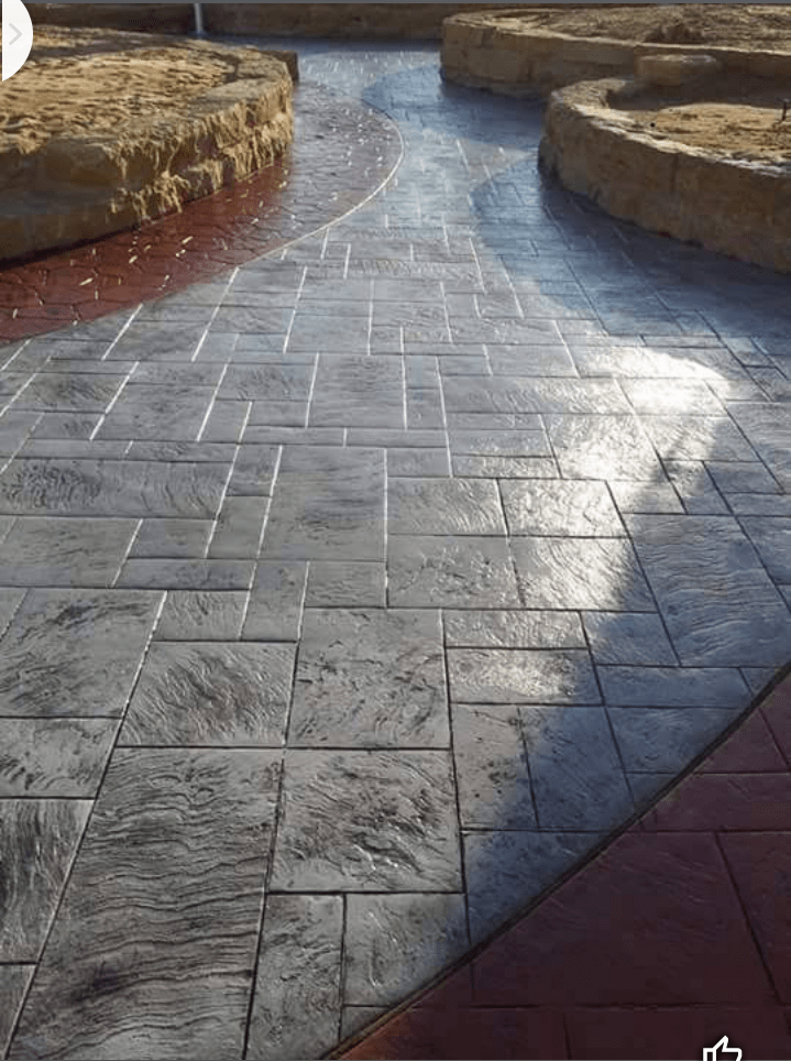 Stampeed cancrete wark