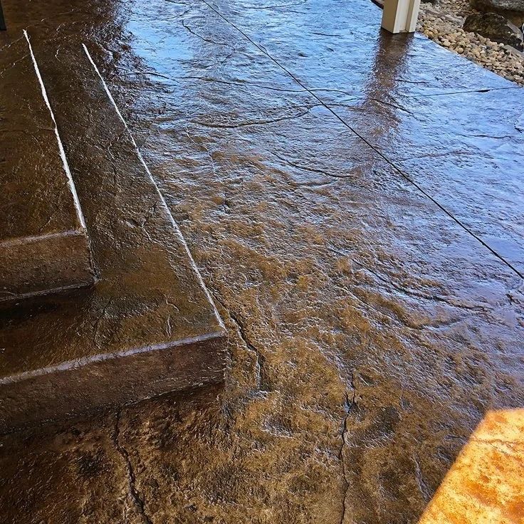 خرسانة المطبوعه الملونه الأرضيات