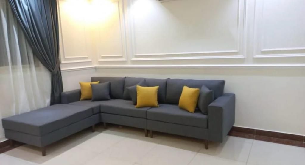 Sofa and curtain detailing