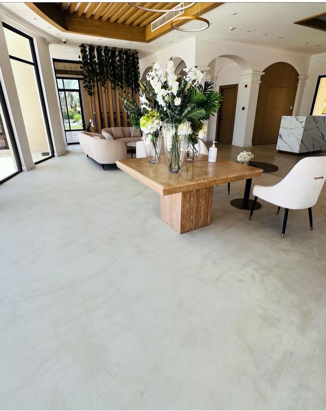 مقاول ايبوكسي ارضيات صبة الخراسانة مطبوعة صبة مروح