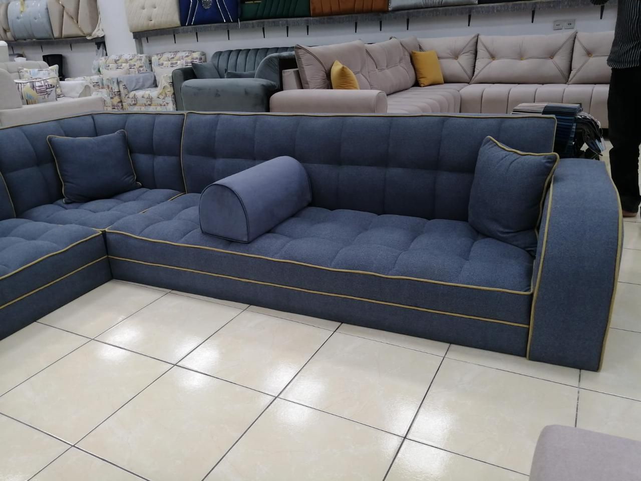 Sofa and curtain detailing