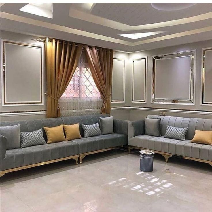 Sofa and curtain detailing