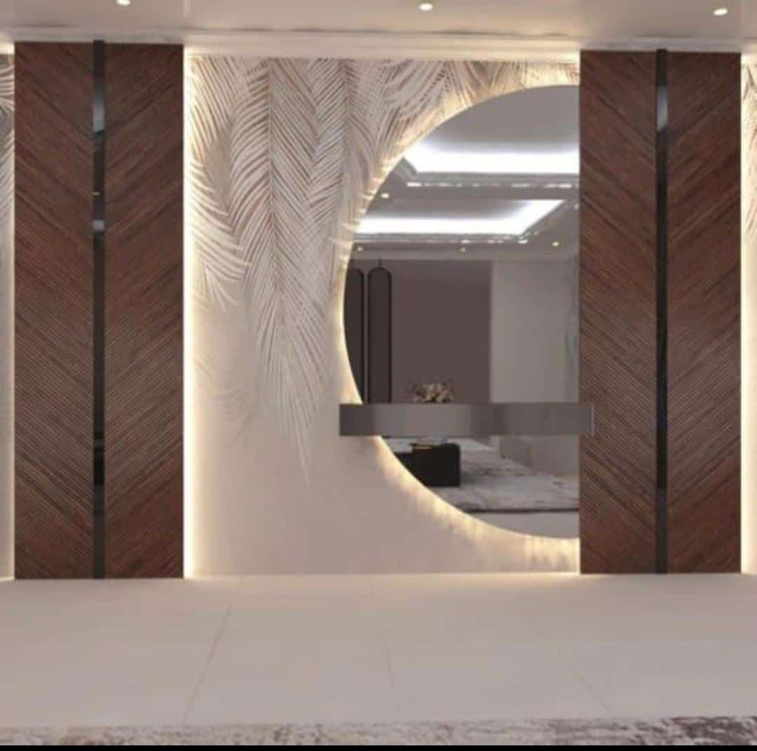 ديكورات صباغ بديل شيبراد بديل خشب تفصيل مرايات ورف